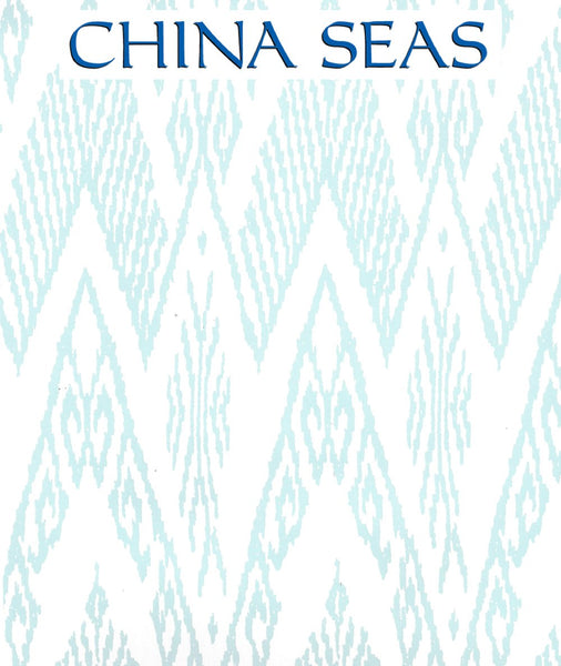 Raffles New Blue on White Screen Printed Wallpaper | China Seas