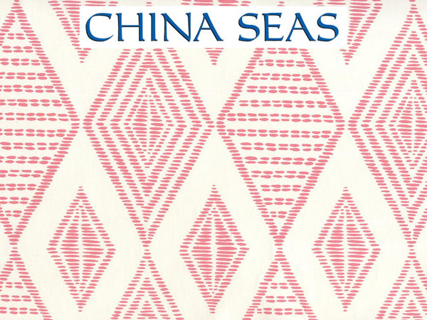 Safari Embroidery Melon on Almost White Screen Printed Wallpaper | China Seas