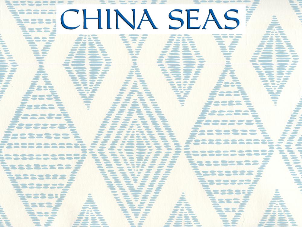 Safari Embroidery Soft Windsor on Almost White Screen Printed Wallpaper | China Seas