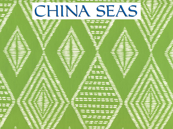 Safari Lime on Almost White Screen Printed Wallpaper | China Seas