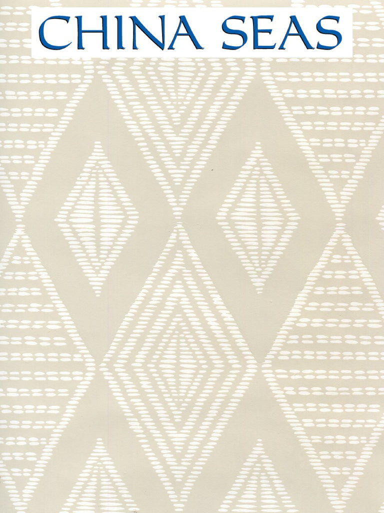 Safari Pumice on White Screen Printed Wallpaper | China Seas