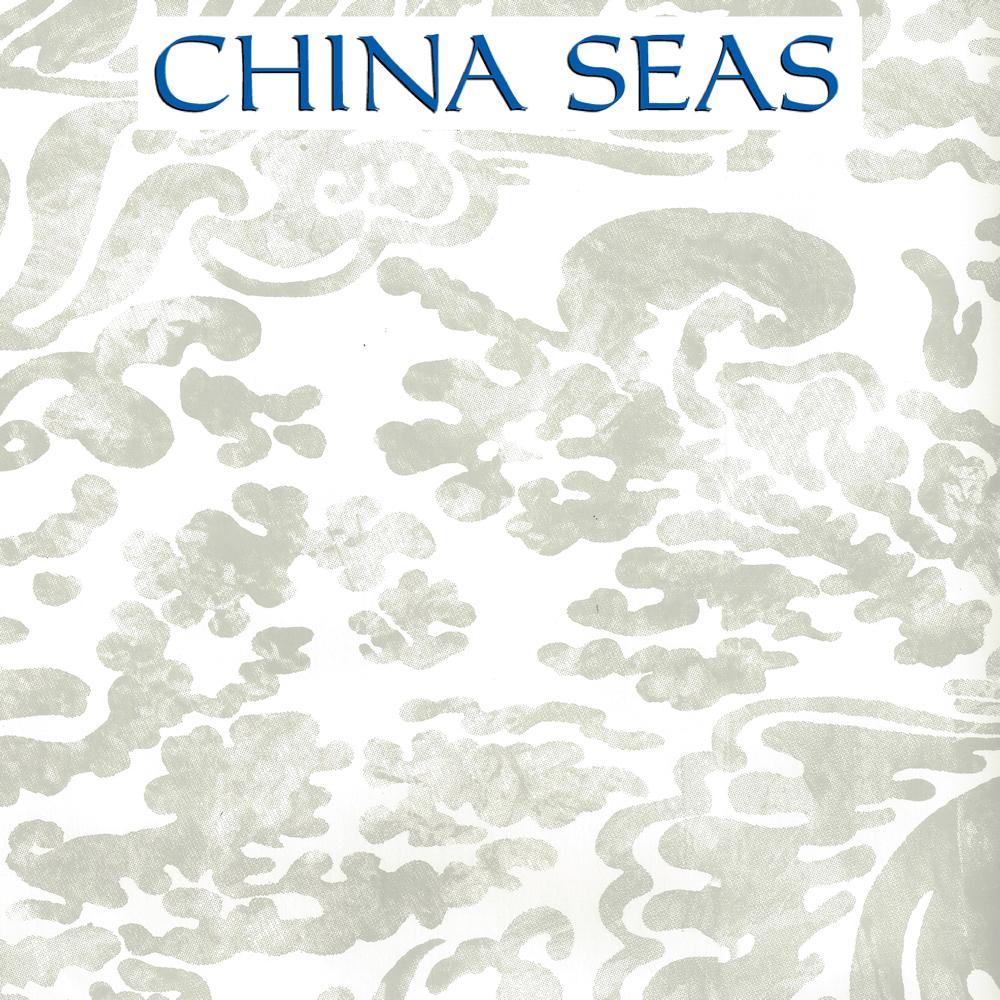 San Marco Gray on Almost White Screen Printed Wallpaper | China Seas