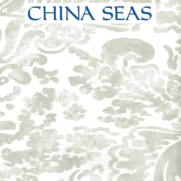 San Marco Gray on Almost White Screen Printed Wallpaper | China Seas