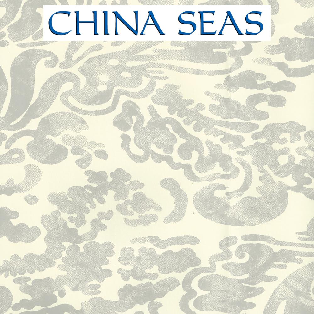 San Marco Gray on Off White Screen Printed Wallpaper | China Seas