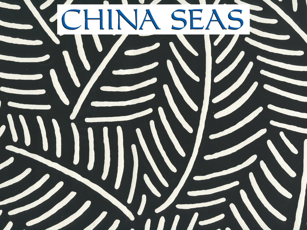 Sauvage_Reverse Black_on_Almost_White_CP Screen Printed Wallpaper | China Seas