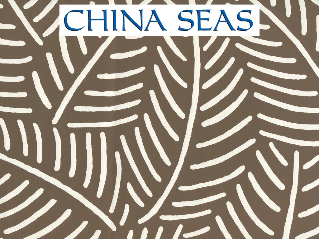 Sauvage_Reverse Brown_on_Almost_White_CP Screen Printed Wallpaper | China Seas