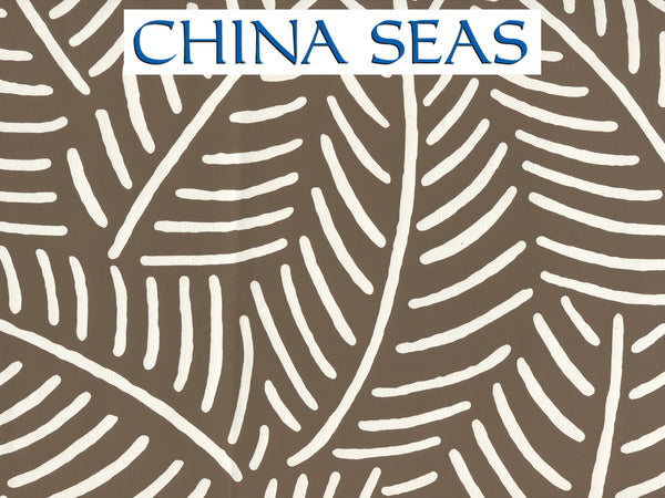 Sauvage_Reverse Brown_on_Almost_White_CP Screen Printed Wallpaper | China Seas