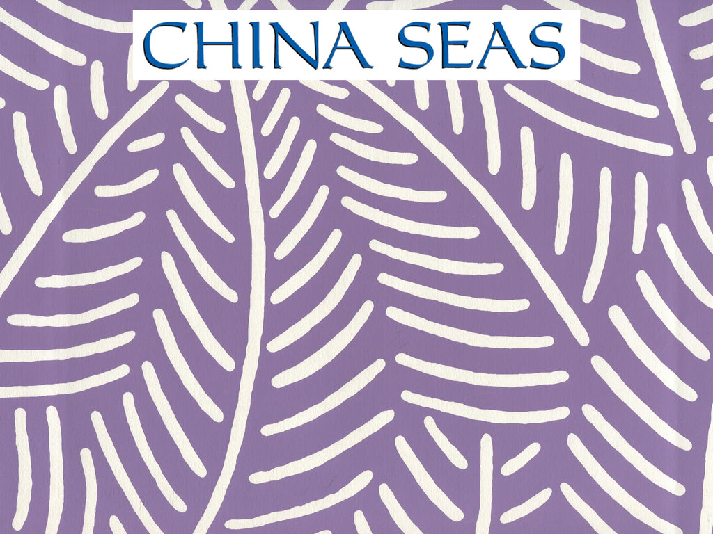 Sauvage_Reverse Dark_Lilac_on_Almost_White_CP Screen Printed Wallpaper | China Seas
