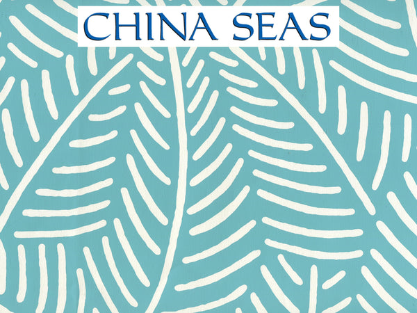 Sauvage_Reverse Dark_Turquoise_on_Almost_White_CP Screen Printed Wallpaper | China Seas
