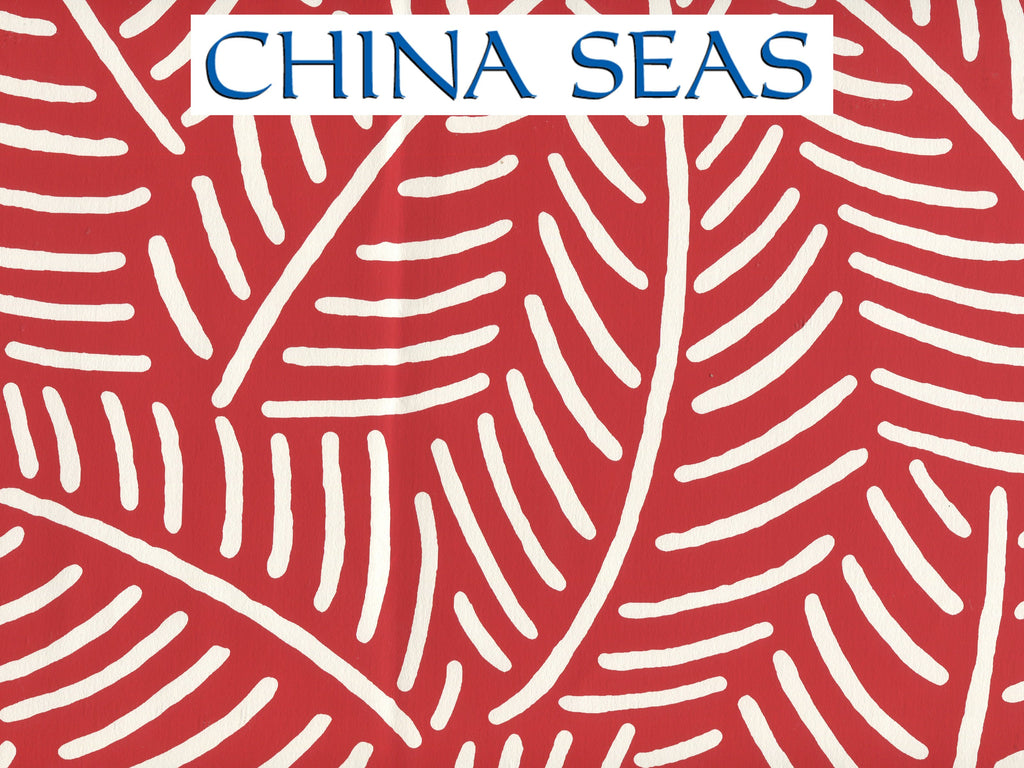 Sauvage_Reverse Red on_Almost_White_CP Screen Printed Wallpaper | China Seas