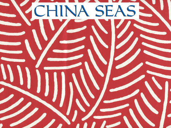 Sauvage_Reverse Red on_Almost_White_CP Screen Printed Wallpaper | China Seas