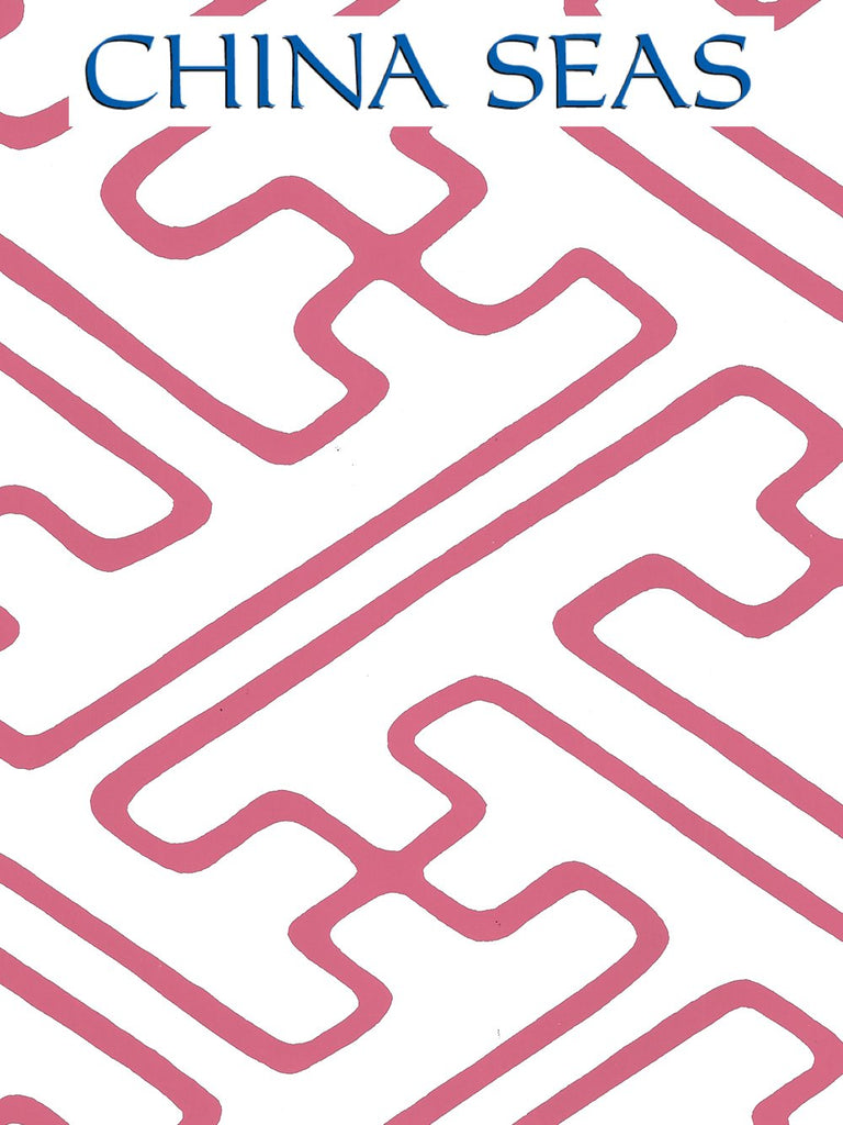 Saya Gata Lines Magenta on White Screen Printed Wallpaper | China Seas