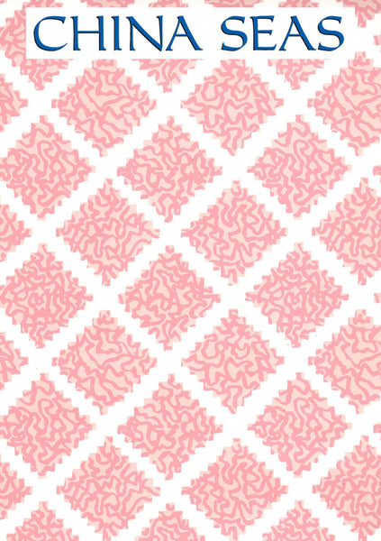Shanghai Pinks on White Screen Printed Wallpaper | China Seas