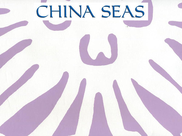 Sigourney Reverse Large Scale Lavender on White Screen Printed Wallpaper | China Seas