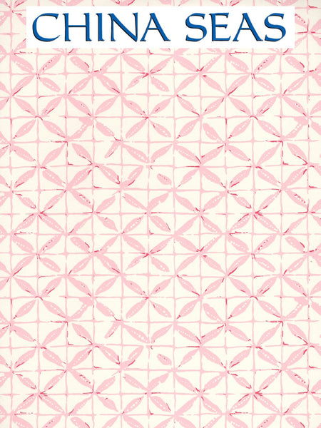 Sunnyjim All Over Pinks on Almost White Screen Printed Wallpaper | China Seas