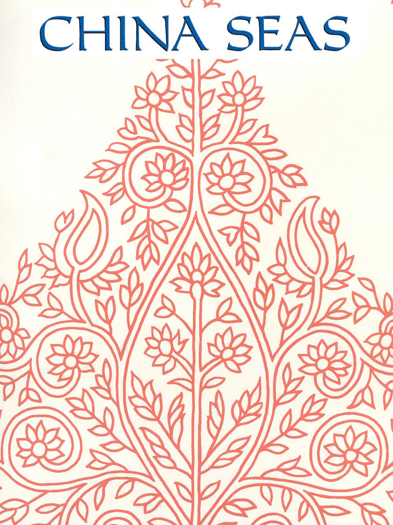 Taj New Shrimp on Almost White Screen Printed Wallpaper | China Seas