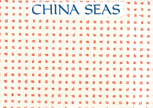 Tate Orange on Almost White Screen Printed Wallpaper | China Seas