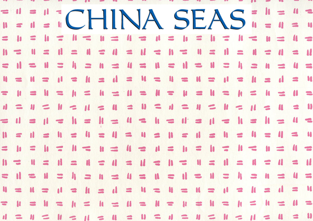 Tate Pink on Almost White Screen Printed Wallpaper | China Seas