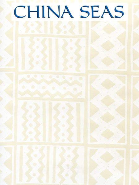 Tie Dye White on Off White Screen Printed Wallpaper | China Seas