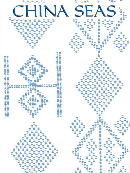 Vacances French Blue On Almost White Paper Screen Printed Wallpaper | China Seas