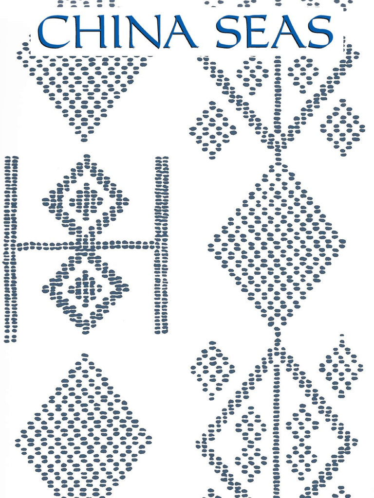 Vacances New Navy On Almost White Paper Screen Printed Wallpaper | China Seas