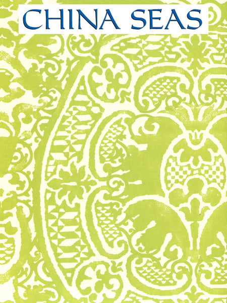 Veneto 2 Across New Apple on Off White Paper Screen Printed Wallpaper | China Seas