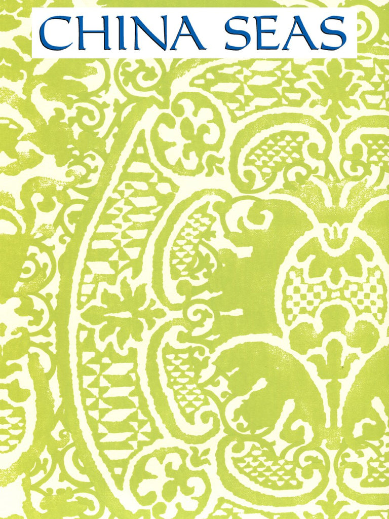 Veneto 2 Across New Apple on Off White Paper Screen Printed Wallpaper | China Seas