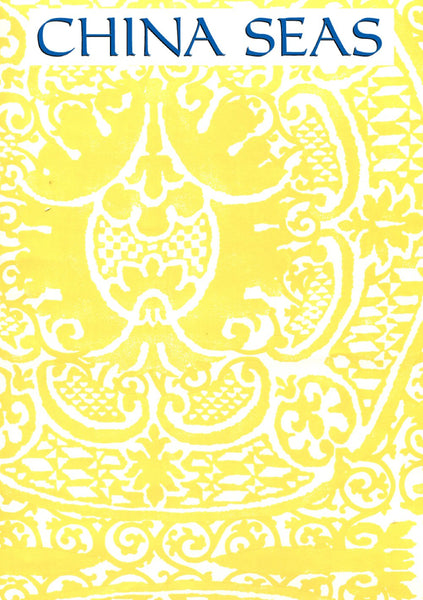 Veneto Langdon Yellow on Almost White Screen Printed Wallpaper | China Seas