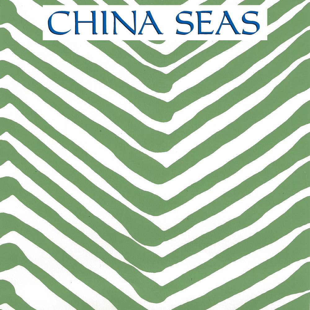 Zig Zag Leaf on Almost White Screen Printed Wallpaper | China Seas