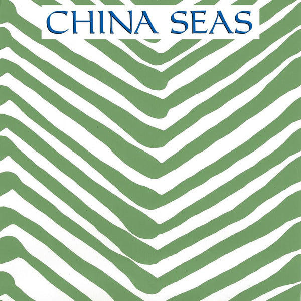 Zig Zag Leaf on Almost White Screen Printed Wallpaper | China Seas