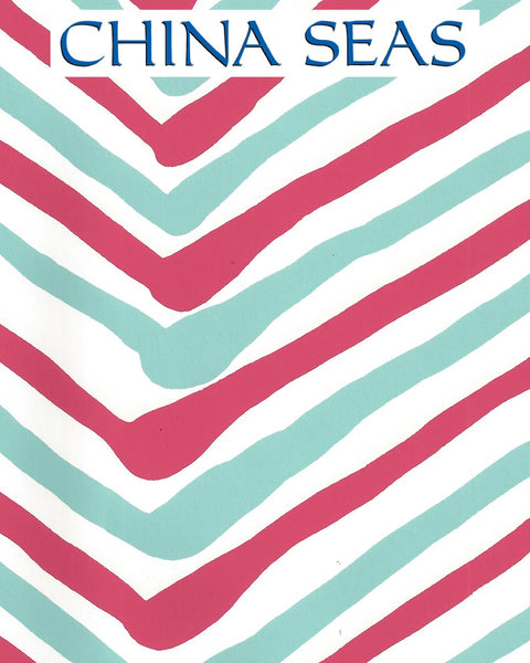 Zig Zag Multi Turquoise Fuschia Almost White Screen Printed Wallpaper | China Seas