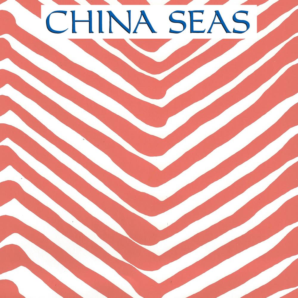 Zig Zag New Shrimp on Almost White Screen Printed Wallpaper | China Seas