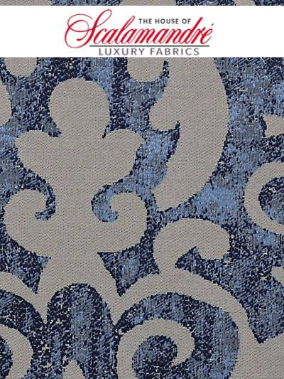 CORONA DAMASK - SLATE BLUE - FABRIC - CH0631-101 at Designer Wallcoverings and Fabrics, Your online resource since 2007