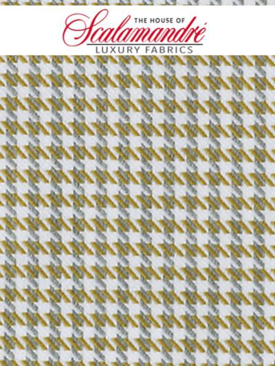 PIED DE POULE - MUSTARD - FABRIC - CH4332-203 at Designer Wallcoverings and Fabrics, Your online resource since 2007