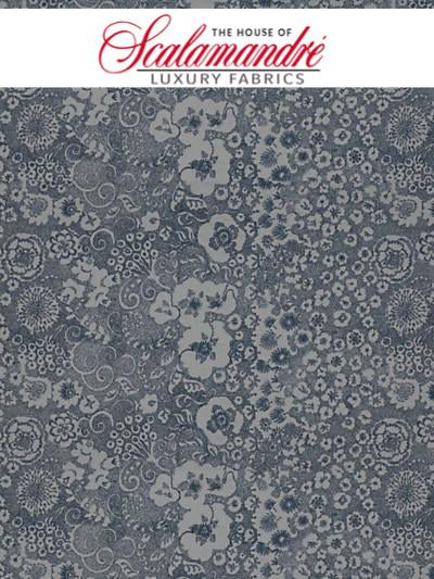 ETUDE - PRUSSIAN BLUE - FABRIC - CH4522-205 at Designer Wallcoverings and Fabrics, Your online resource since 2007