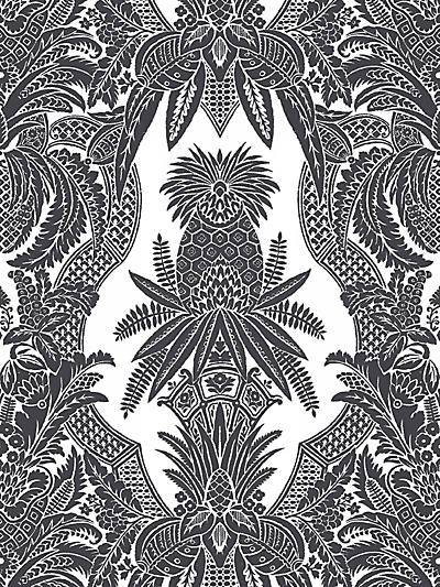 East India - Bianco / Nero | Scalamandre