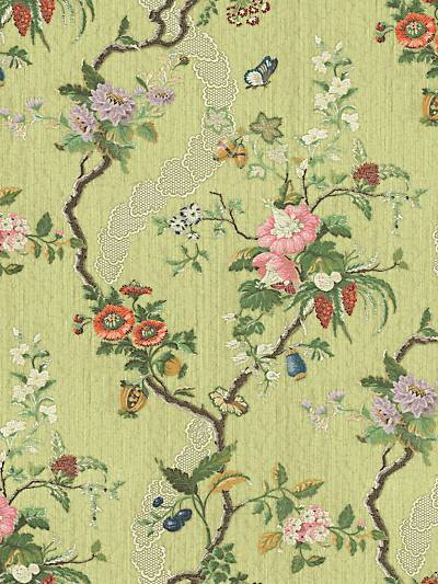 APRILE - VERDE - SCALAMANDRE WALLPAPER - CL_0003WP26728 at Designer Wallcoverings and Fabrics, Your online resource since 2007