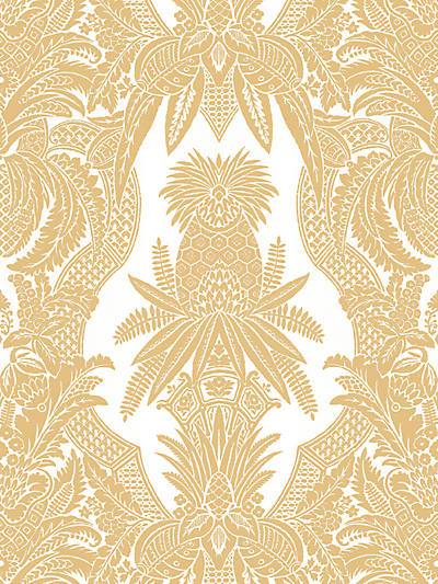 East India - Bianco / Oro | Scalamandre