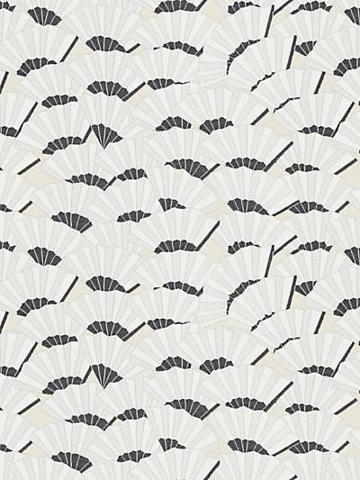 SOGI - NERO - SCALAMANDRE WALLPAPER - CL_0009WP36408 at Designer Wallcoverings and Fabrics, Your online resource since 2007