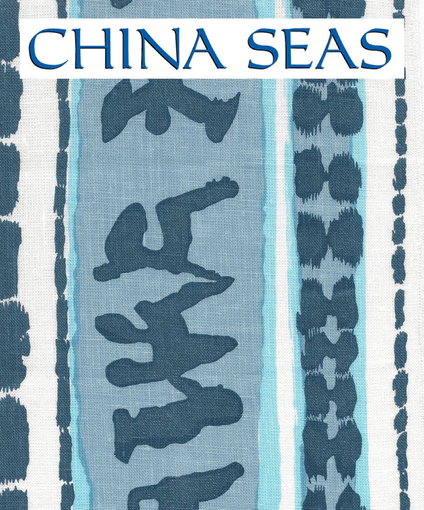 Abaco Stripe Multi Blues Sample Fabric 