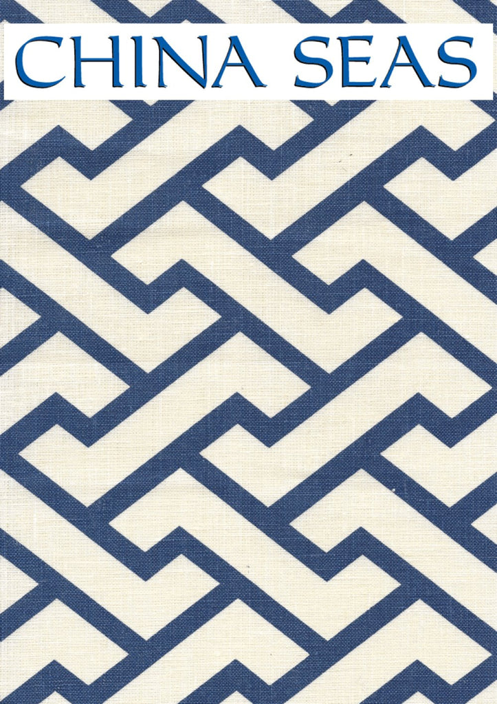 Aga New Navy on Tint Sample Fabric 