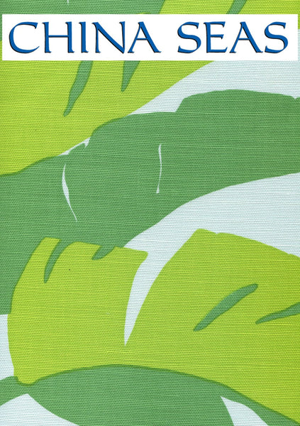 Amazon II Leaf Green Lime Blue Sample Fabric 