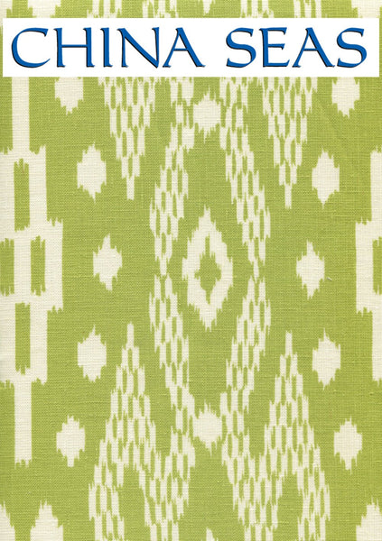 Andros Batik Jungle Green on Tinted Linen Sample Fabric 