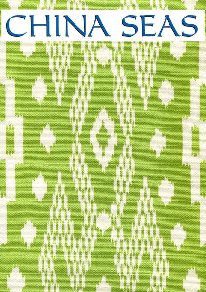Andros Batik Jungle Green on Tinted Linen Cotton Sample Fabric 