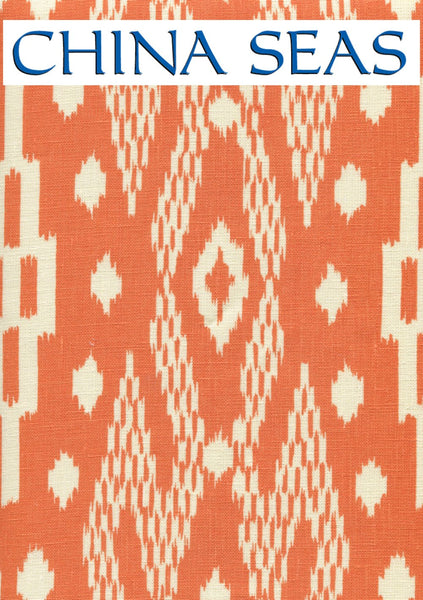 Andros Batik Orange on Tinted Linen Sample Fabric 