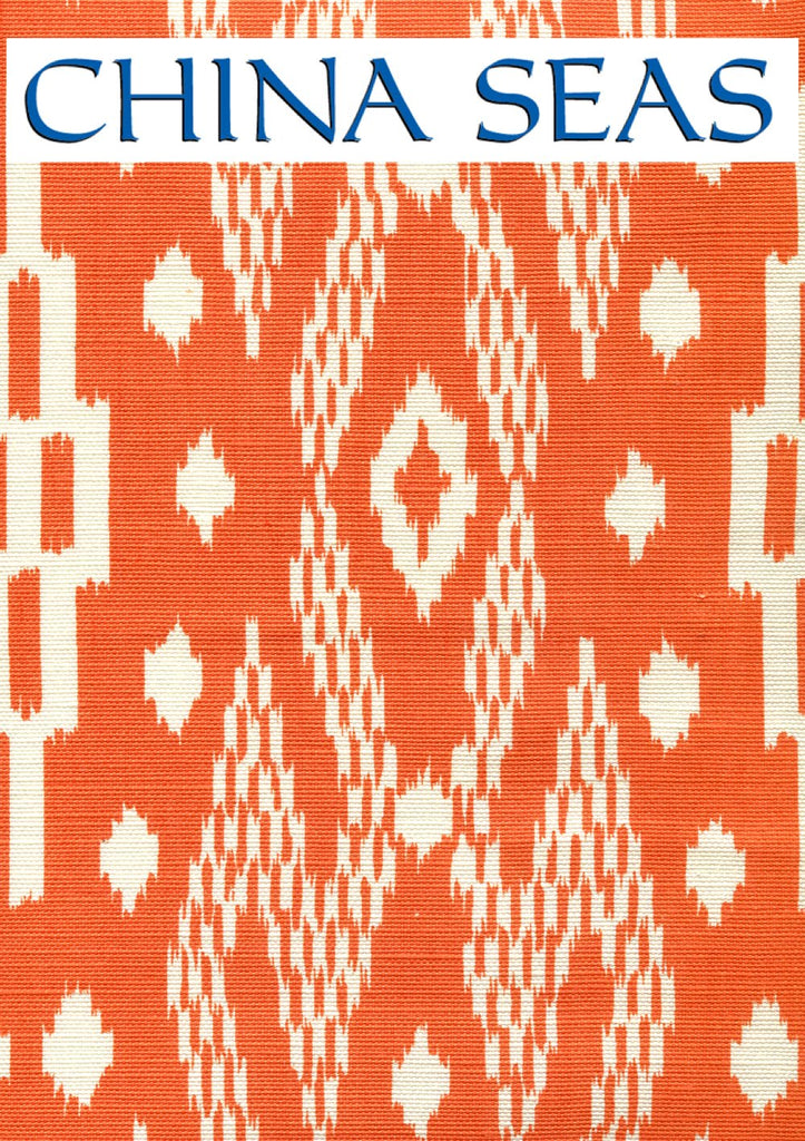 Andros Batik Orange on Tinted Linen Cotton Sample Fabric 