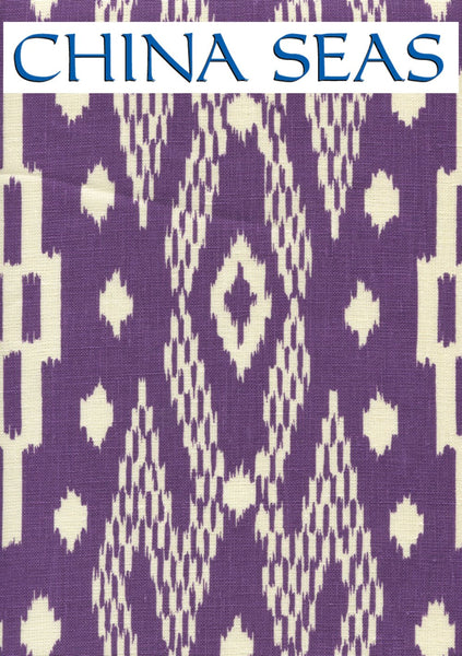 Andros Batik Purple on Tinted Linen Sample Fabric 