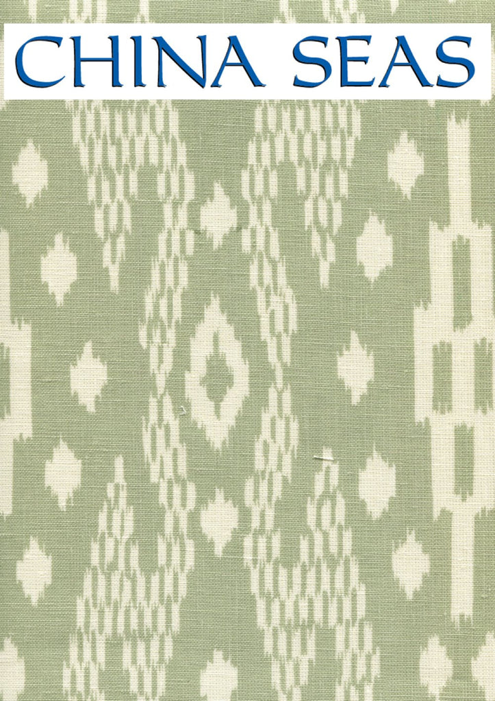 Andros Batik Sage on Tinted Linen Sample Fabric 