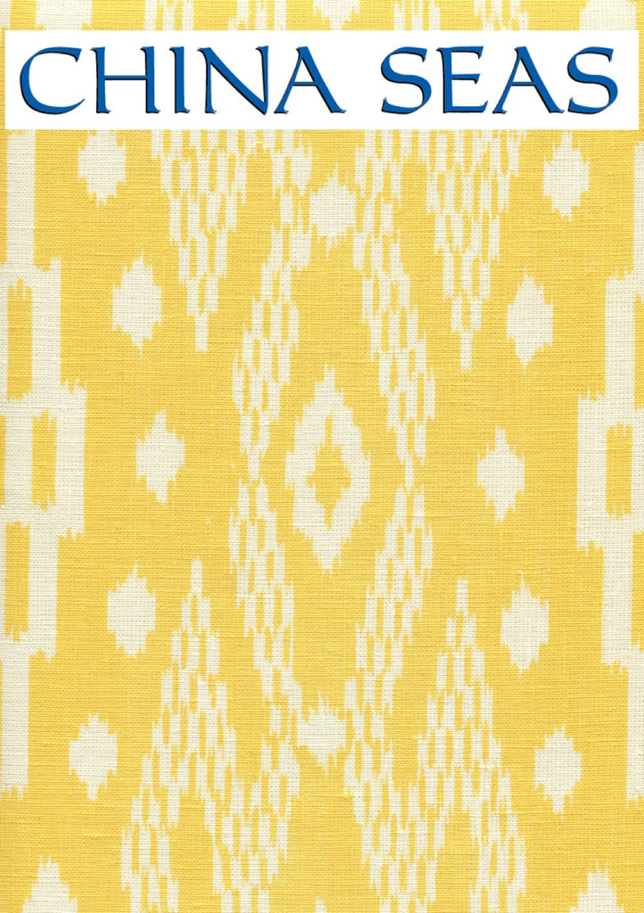 Andros Batik Yellow on Tinted Linen Sample Fabric 