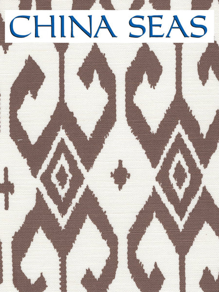 Aqua II Brown on White Sample Fabric 